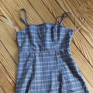 Plaid Black Beige and Gray Urban Outfitters dress